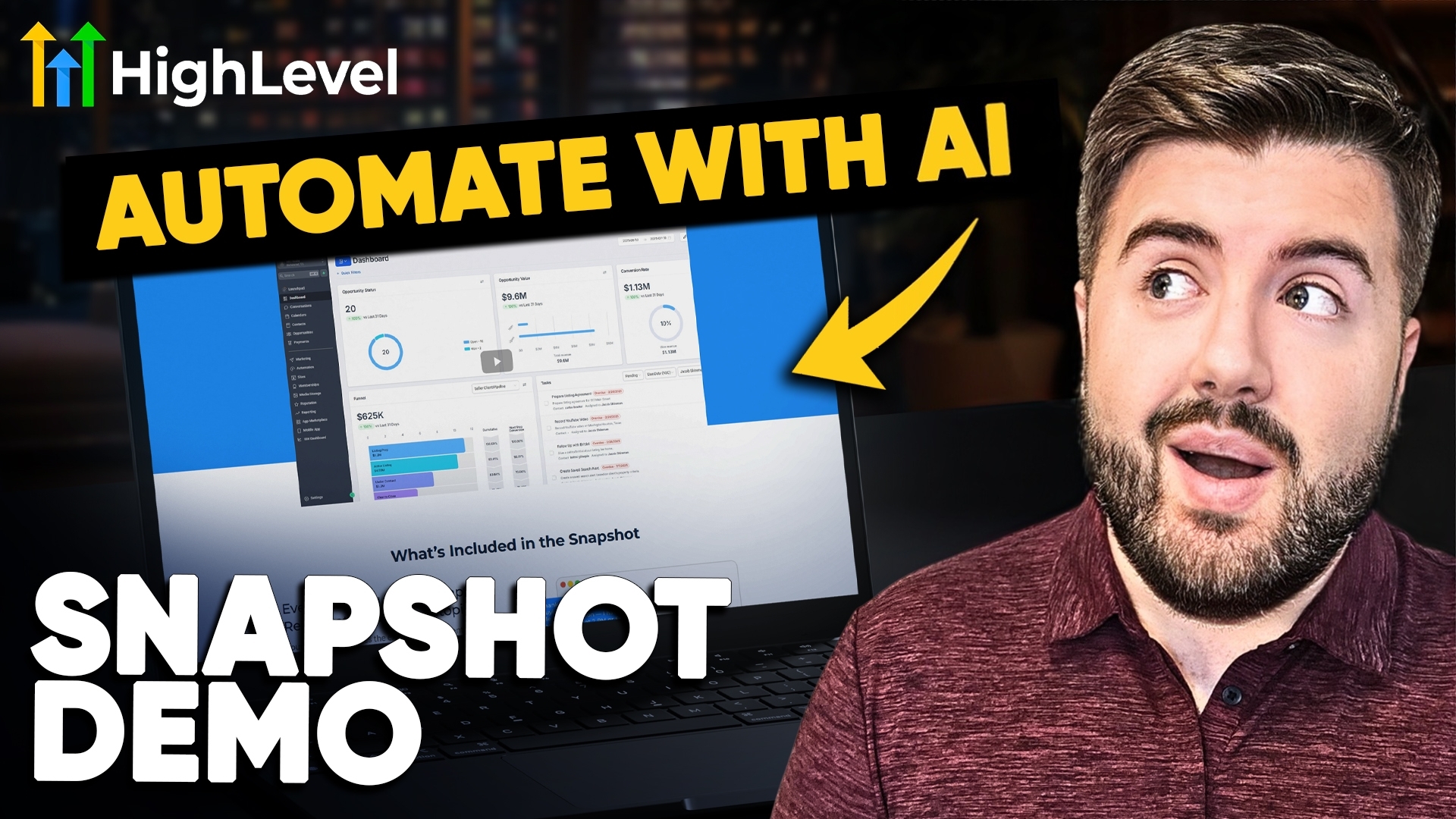thumbnail of the video for a HighLevel real estate snapshot.