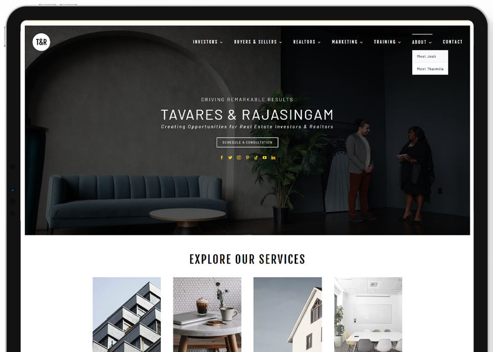 photo of Tavares & Rajasingam custom website design for real estate agents